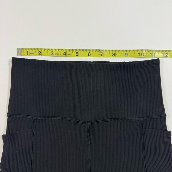 Athleta Salutation Stash Rib Flare Leggings Black - Picture 6 of 8